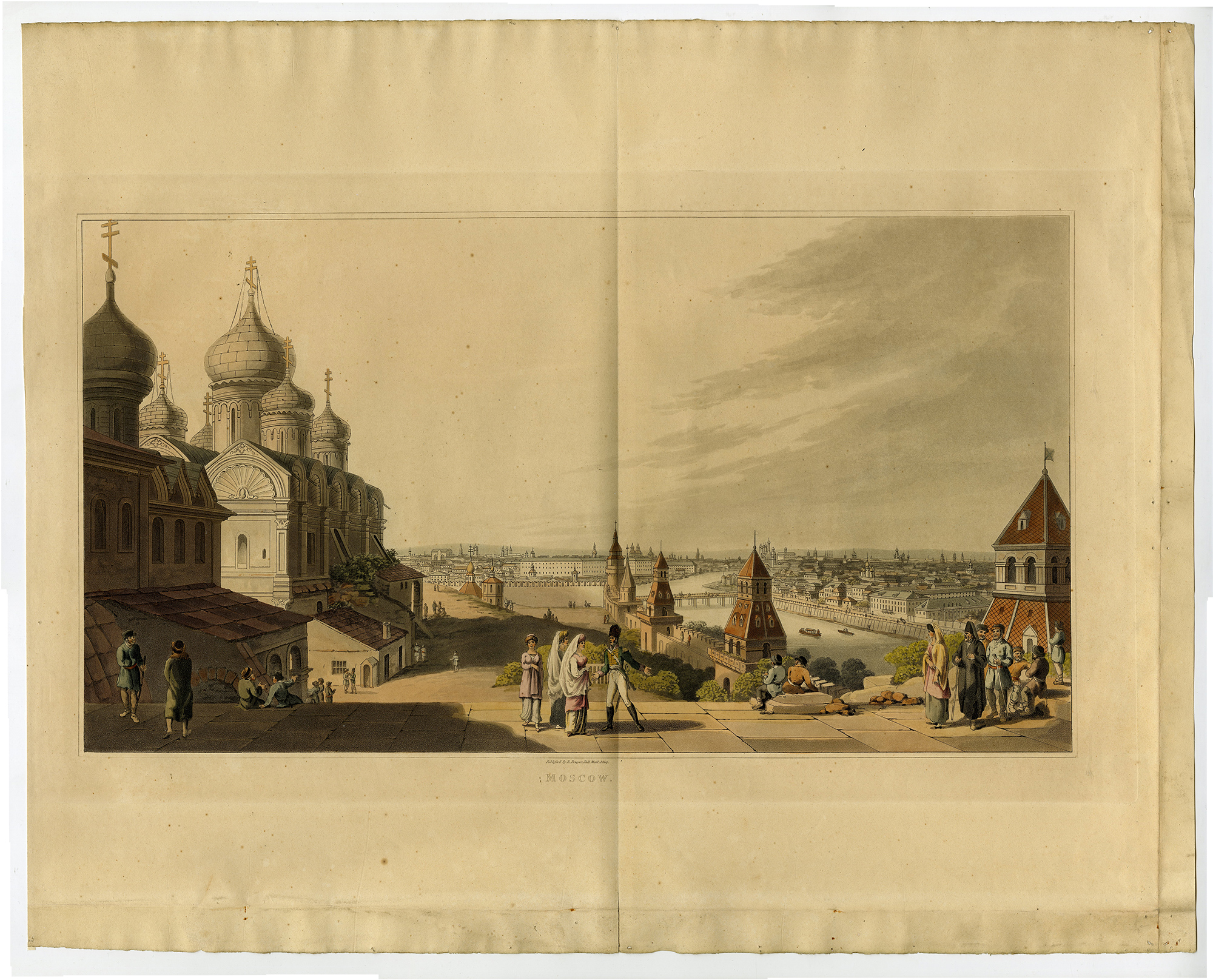 , Antique Print-KREMLIN-MOSCOW-Bowyer-1815, Pictura Antique Prints