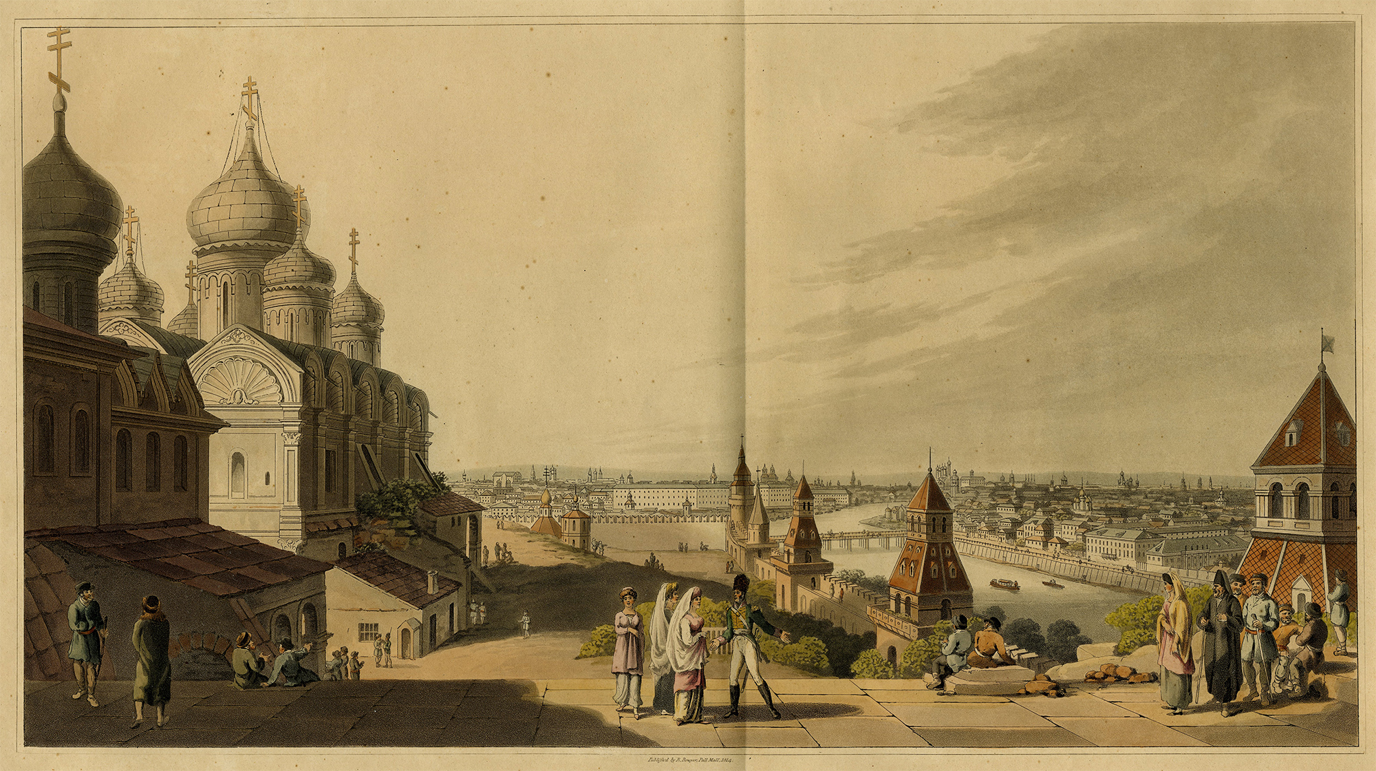 , Antique Print-KREMLIN-MOSCOW-Bowyer-1815, Pictura Antique Prints