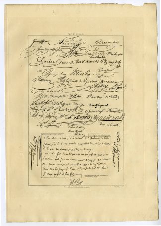 Antique Print-EUROPEAN-LEADERS-SIGNATURES-NAPOLEONIC-WARS-Bowyer-1815