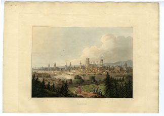 Antique Print-DANTZIC-DANZIG PANORAMIC VIEW-POLAND-Bowyer-1814