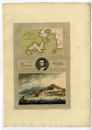 Antique Print-ELBA-MAP-NAPOLEON-PORTRAIT-PORTOFERRAIO-Bowyer-1814