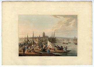 Antique Print-FRANKFORT-FRANKFURT-PANORAMIC CITY VIEW-Bowyer-1814