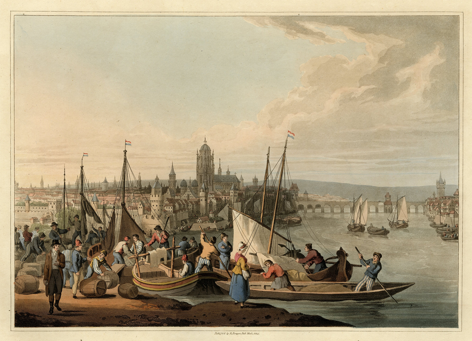 Pictura 06708 416x301 Antique Print-FRANKFORT-FRANKFURT-PANORAMIC CITY VIEW-Bowyer-1814 - Image 2