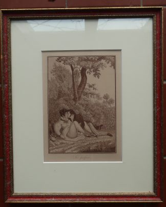 Antique Print-FRENCH-EROTIC-ENGRAVING-PREFACE-Deveria-c.1900