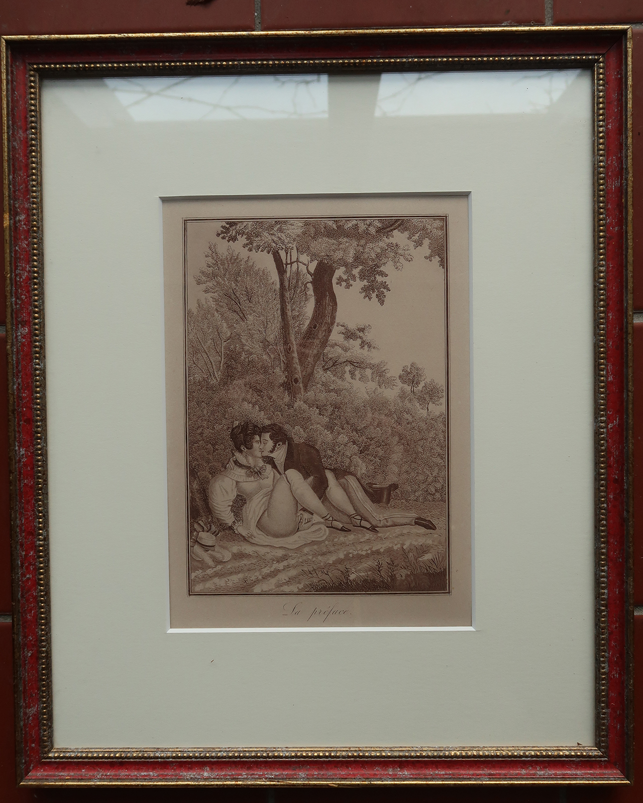 , Antique Print-FRENCH-EROTIC-ENGRAVING-PREFACE-Deveria-c.1900, Pictura Antique Prints