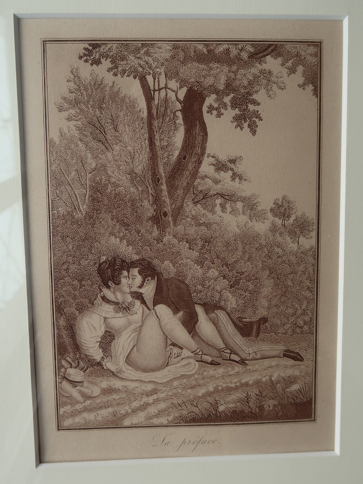 , Antique Print-FRENCH-EROTIC-ENGRAVING-PREFACE-Deveria-c.1900, Pictura Antique Prints