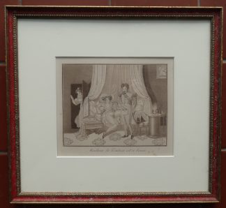 Antique Print-FRENCH-EROTIC-ENGRAVING-COMTESSE-Deveria-c.1900