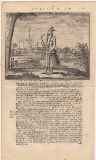 Antique Print-NAWASICHAN-GOVERNOR-RAGIMAHAL-INDIA-VOC-Anonymous-1724