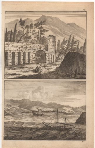 Antique Print-PALERMO-SICILY-ITALY-AQUADUCT-SHIPS-de Bruijn-1698