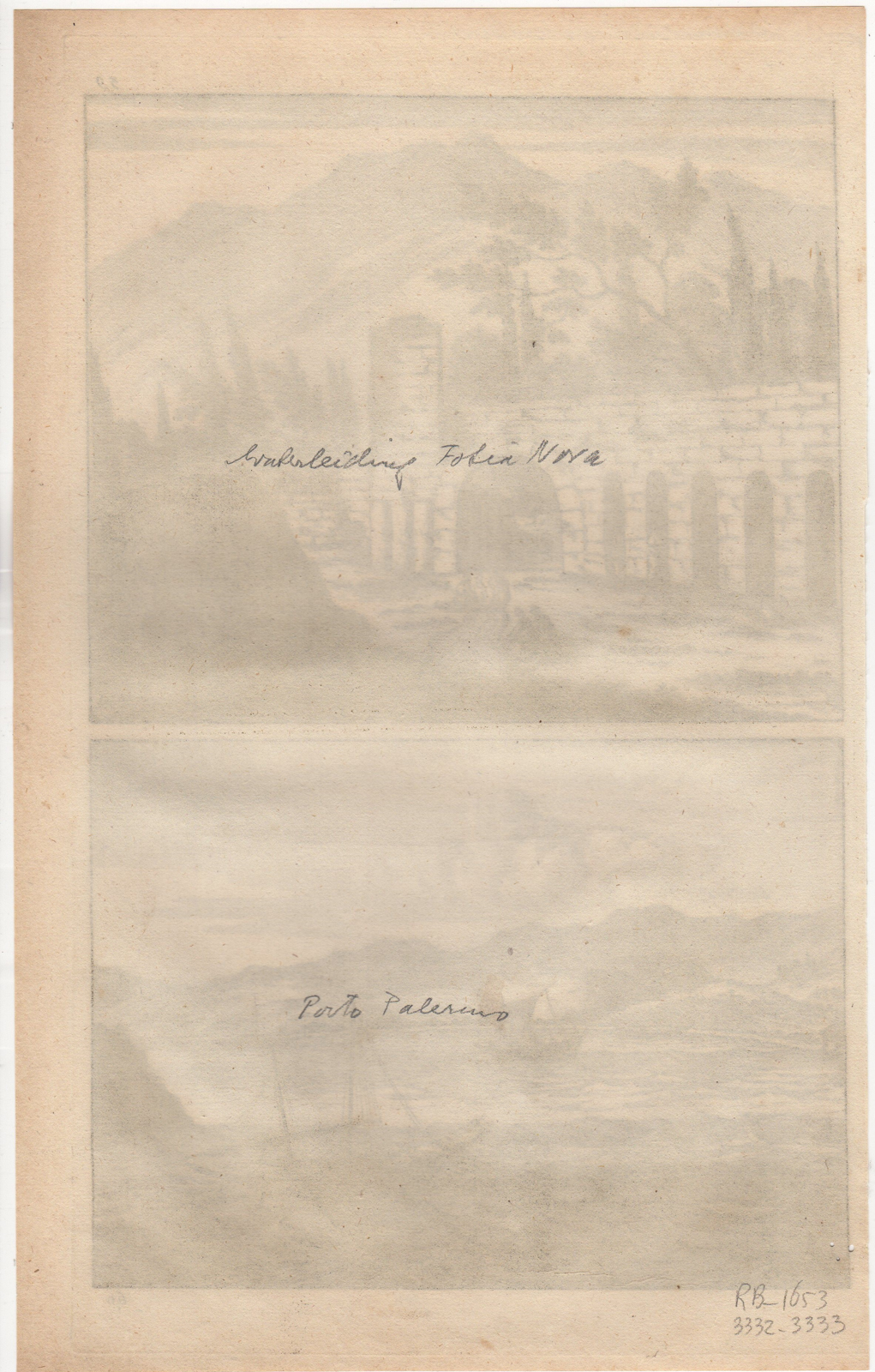 , Antique Print-PALERMO-SICILY-ITALY-AQUADUCT-SHIPS-de Bruijn-1698, Pictura Antique Prints