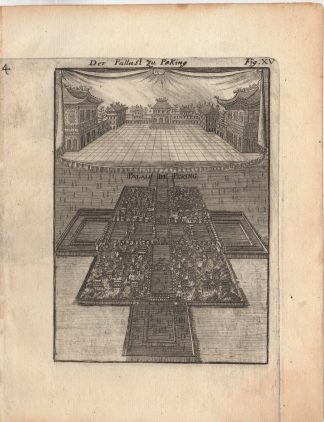 Antique Print-PALACE-EMPEROR-BEJING-CHINA-Mallet-1719