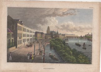 Antique Print-FRANKFURT-GERMANY-RIVER-BUILDINGS-BOATS-Meyer -1836