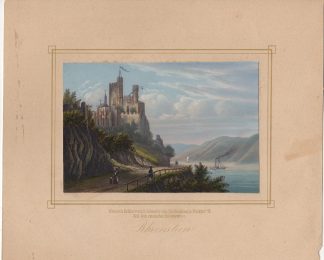 Antique Print-RHEINSTEIN-CASTLE-RHINE-TRECHTINGSHAUSEN-GERMANY-Keller-1850