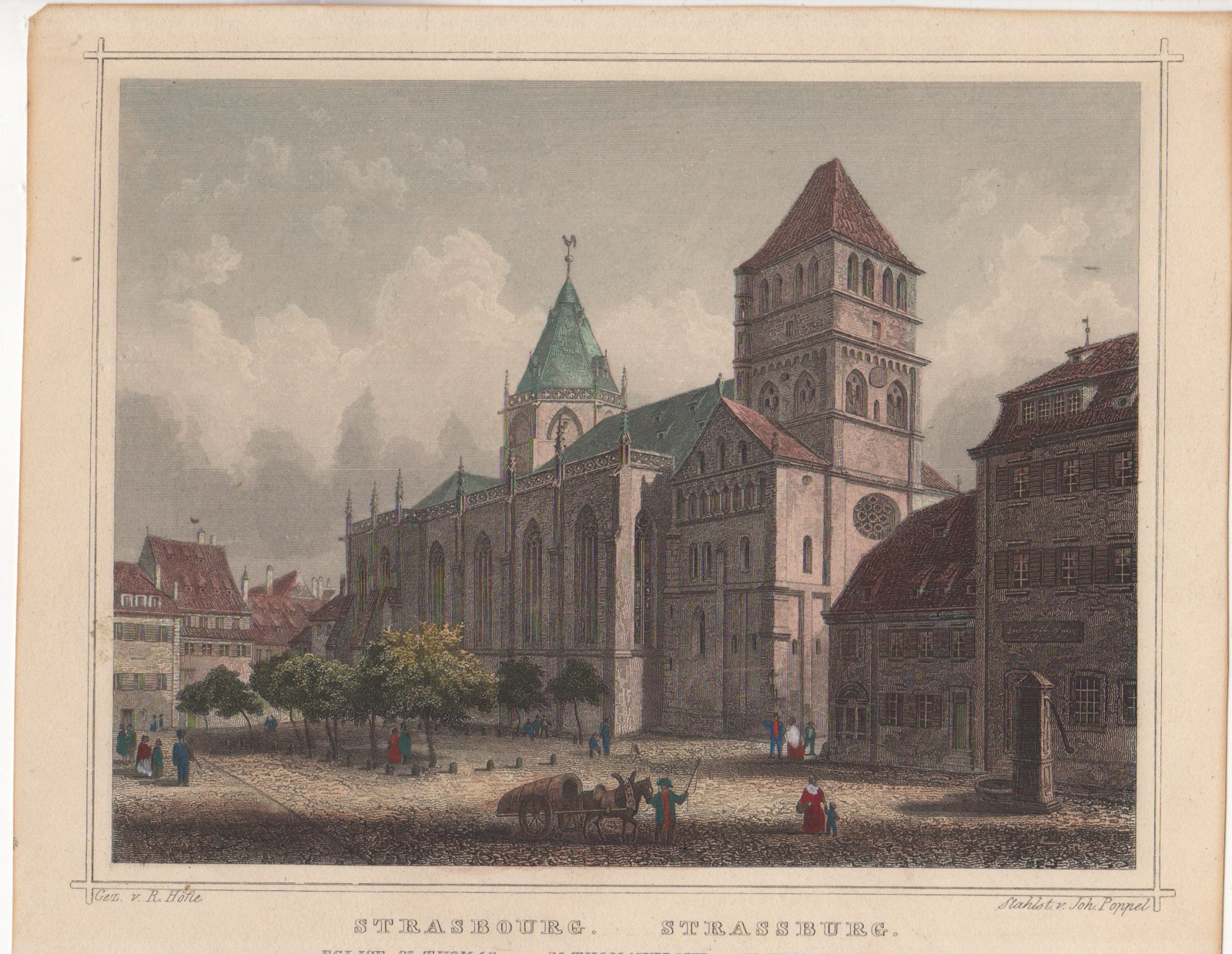 , Antique Print-CATHEDRAL-ST. THOMAS CHURCH-FRANCE-Poppel-H?fle-1860, Pictura Antique Prints