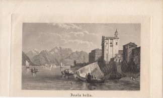 Antique Print-LAGO MAGGIORE-ISOLA BELLALAKE-ITALY-SHIPS-Dworzack-Stanfield-1836