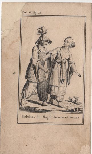 Antique Print-ETHNIC-MOGHUL EMPIRE-ISLAMIC-TRADITIONAL CLOTHES-Blanchard-1806