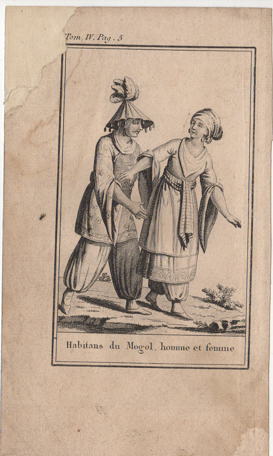 , Antique Print-ETHNIC-MOGHUL EMPIRE-ISLAMIC-TRADITIONAL CLOTHES-Blanchard-1806, Pictura Antique Prints