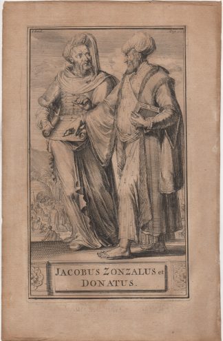 Antique Print-ZONZALUS-DONATUS-CHRISTIAN-BISSHOP OF CARTHAGE-ROMAN-Hooghe-1701