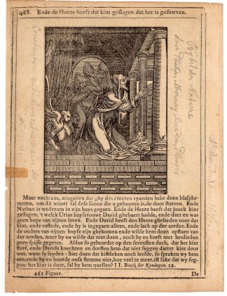 Antique Print-KING NINEVE-KNEELING-PENANCE-MONKS-van Sichem II-1657