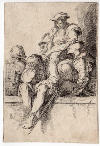 Antique Print-SOLDIERS-WAR-YOUNG MAN-IN TEARS-Rosa-1656