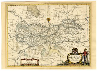 Antique Map-BETUWE-BOMMELERWAARD-TIELERWAARD-Janssonius-Moses Pitt-1647