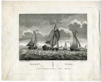 Antique Master Print-MARCH-SAILING-SHIPS-MARITIME-ENGRAVING-Soulzberger-1766