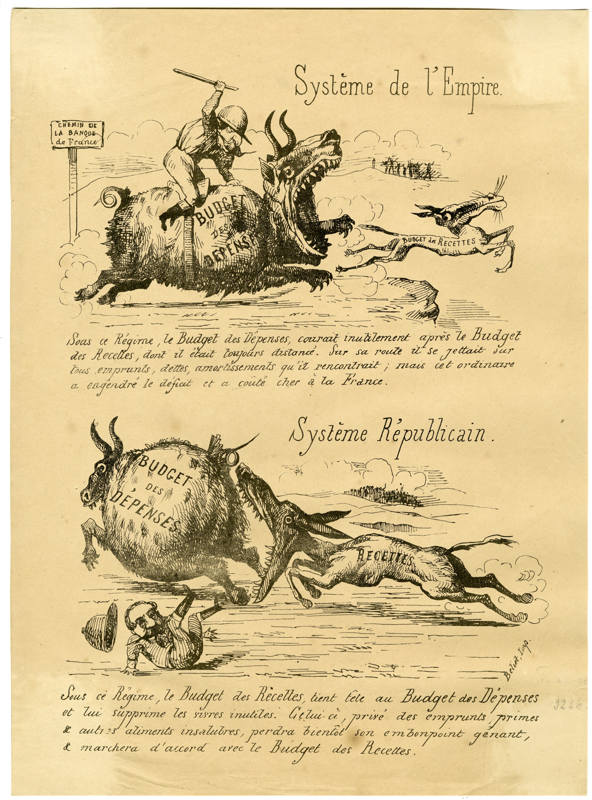 , Antique Print-SYSTEME-DE-L’EMPIRE-REPUBLICAIN-POLITICAL-SATIRE-Anonymous-c.1870, Pictura Antique Prints