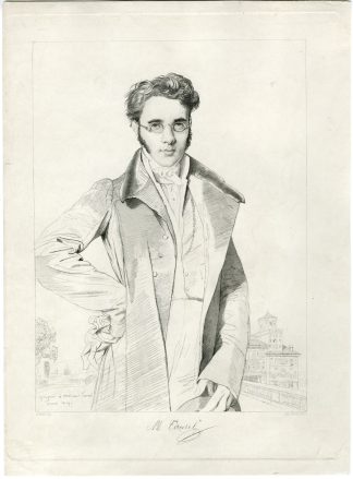 Antique Master Print-PORTRAIT-ANDRE-BENOIT-BARREAU-TAUREL-Taurel-Ingres-1819