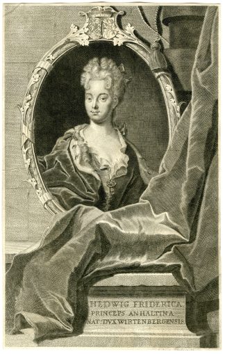 Antique Print-HEDWIG-FRIEDERIKE-VON-WURTTEMBERG-PORTRAIT-Anonymous-18th c.