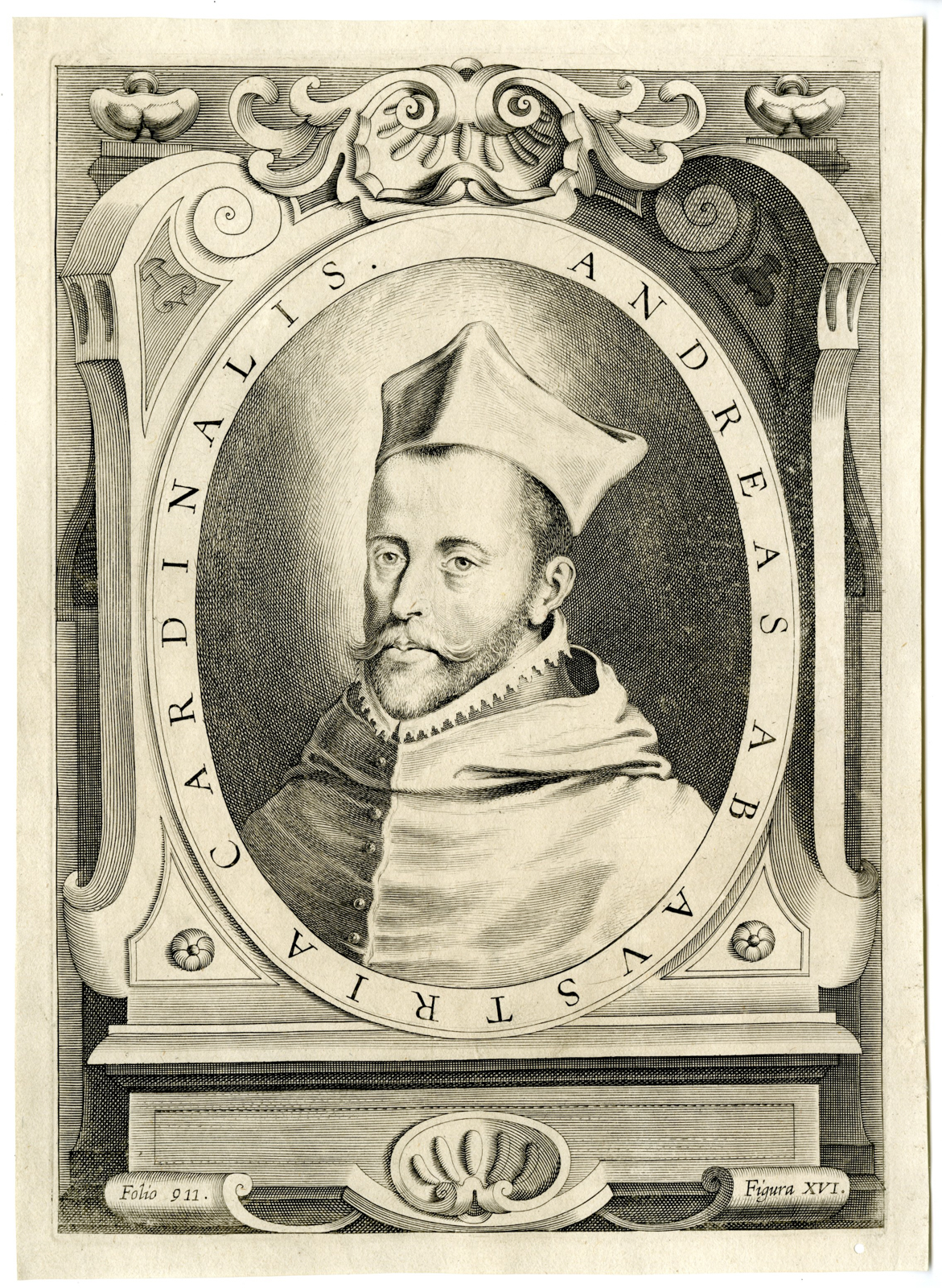 , Antique Print-CARDINAL-ANDREW-OF-AUSTRIA-HABSBURG-ENGRAVING-Anonymous-c. 1630, Pictura Antique Prints