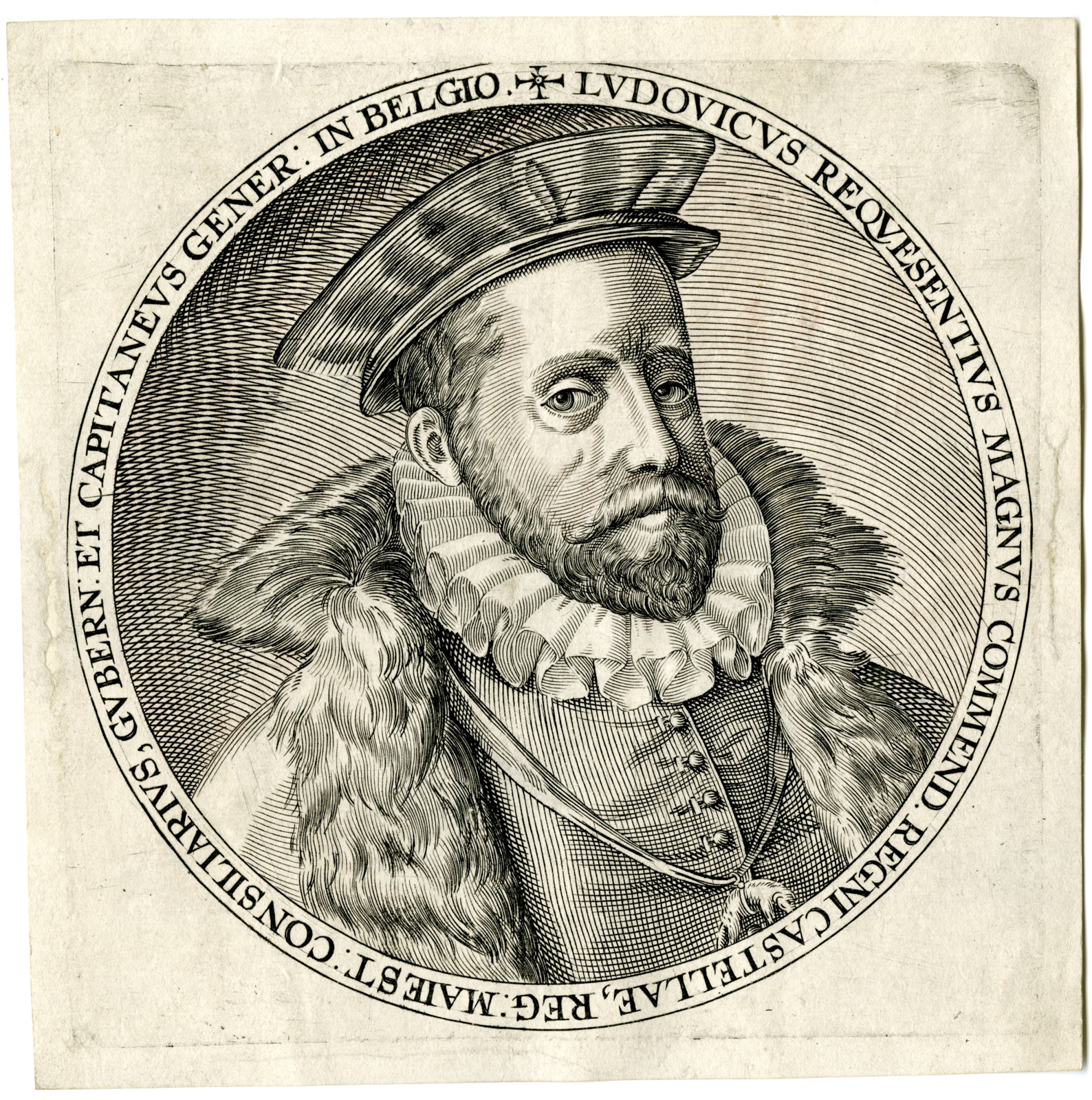 , Antique Master Print-LUIS-DE-ZUNIGA-Y-REQUESENS-GOVERNOR-Hogenberg-1605-1620, Pictura Antique Prints