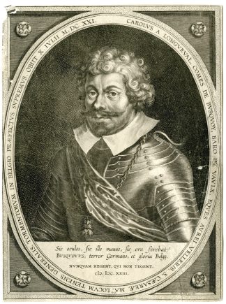 Antique Print-CHARLES-DE-LONGUEVAL-GRAF-VON-BUCQUOY-De Jode-1623