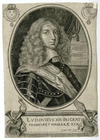 Antique Print-PORTRAIT-OF-LOUIS-XIV-KING-OF-FRANCE-De Jode-Aubry-after 1643