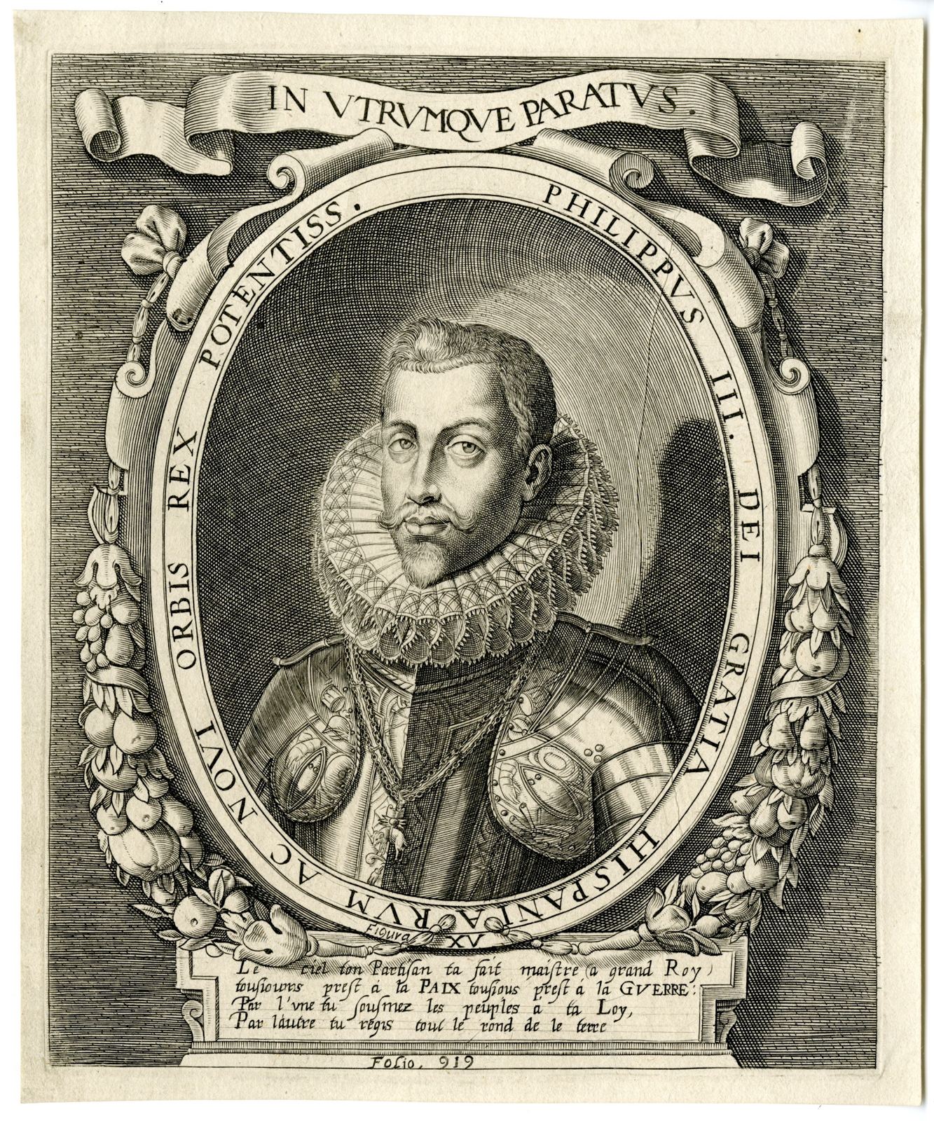 , Antique Print-PORTRAIT-OF-PHILIP-III-OF-SPAIN-ENGRAVING-Anonymous-c. 1630, Pictura Antique Prints