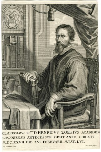 Antique Master Print-PORTRAIT-HENDRIK-ZOESIUS-Clouwet-Van Diepenbeeck-1639-1670