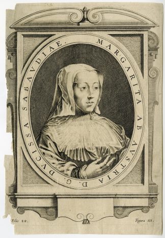 Antique Print-PORTRAIT-MARGARET-AUSTRIA-DUCHESS-SAVOY-Anonymous-1681