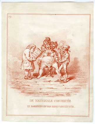 Antique Master Print-BATAVIAN-REPUBLIC-SATIRE-BIRTH-Gillray-Hess-1796