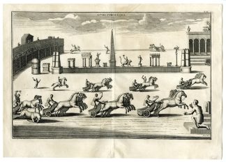 Antique Print-LUDI-CIRCENSES-ROMAN-CHARIOT-RACE-PRINT-SUETONIUS-Pool-1714-1715