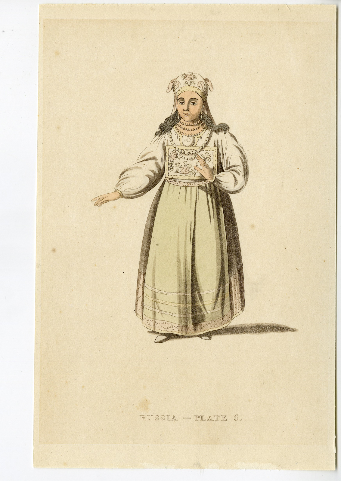 , Antique Print-RUSSIA-COSTUME-EMPIRE-PLATE-6-Anonymous-1803, Pictura Antique Prints
