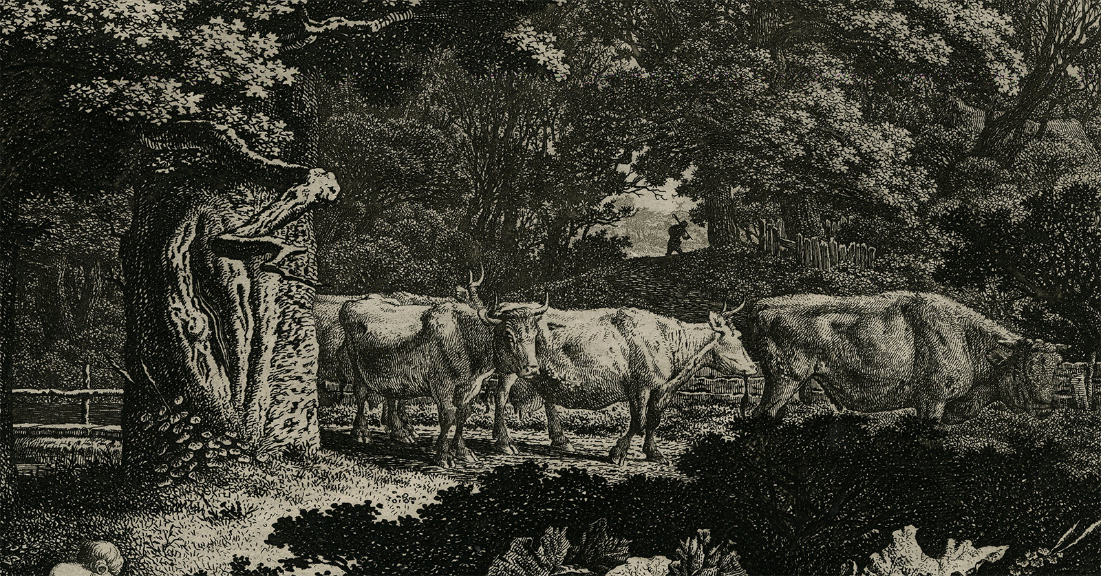 , Antique Master Print-ETCHING-BATHERS-LANDSCAPE-Kolbe-c.1800, Pictura Antique Prints