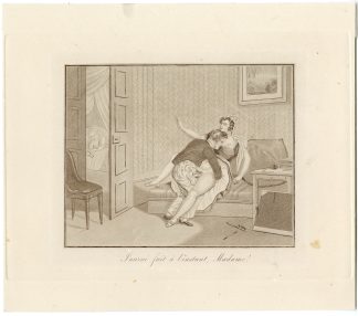 Antique Print-FRENCH-EROTIC-AQUATINT-JAURAIS-FAIT-INSTANT-MADAME-Deveria-c.1900