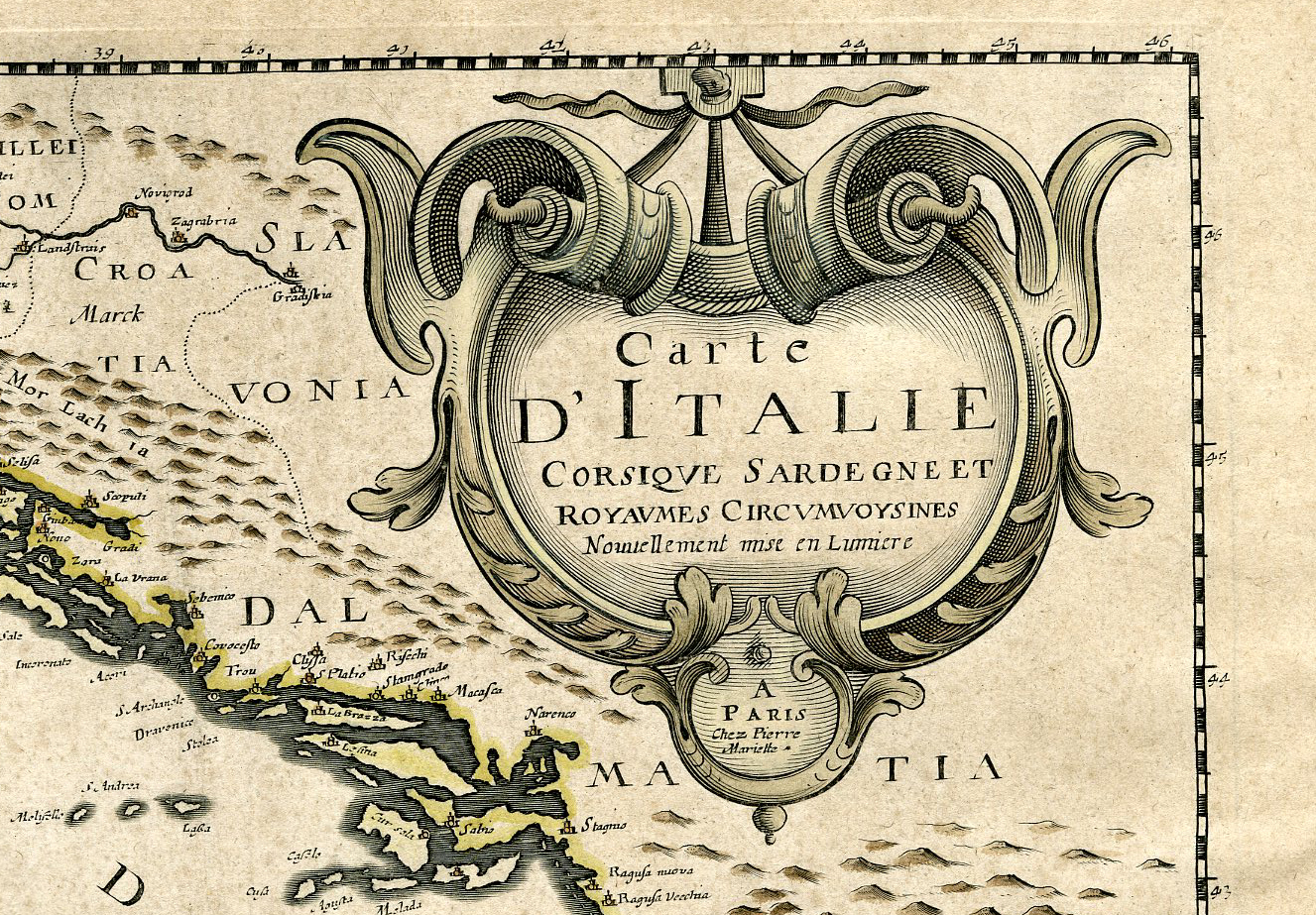 , Rare-Antique Map-CARTE-DITALIE-CORSICA-SARDINIA-Mariette-1641, Pictura Antique Prints