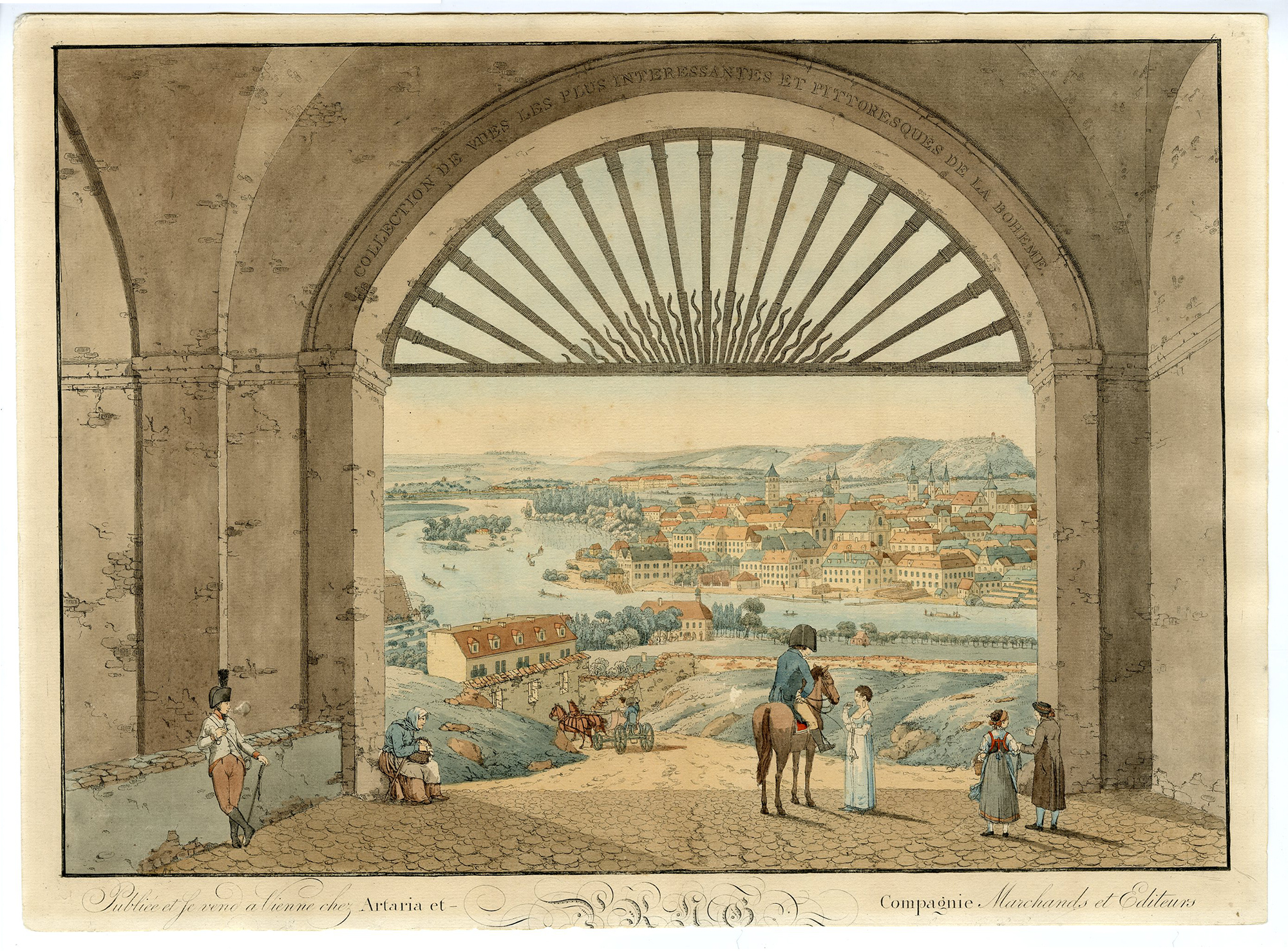 Pictura 06455 416x307 Antique Master Print-VIEW-OF-PRAGUE-Postl-Janscha-1818