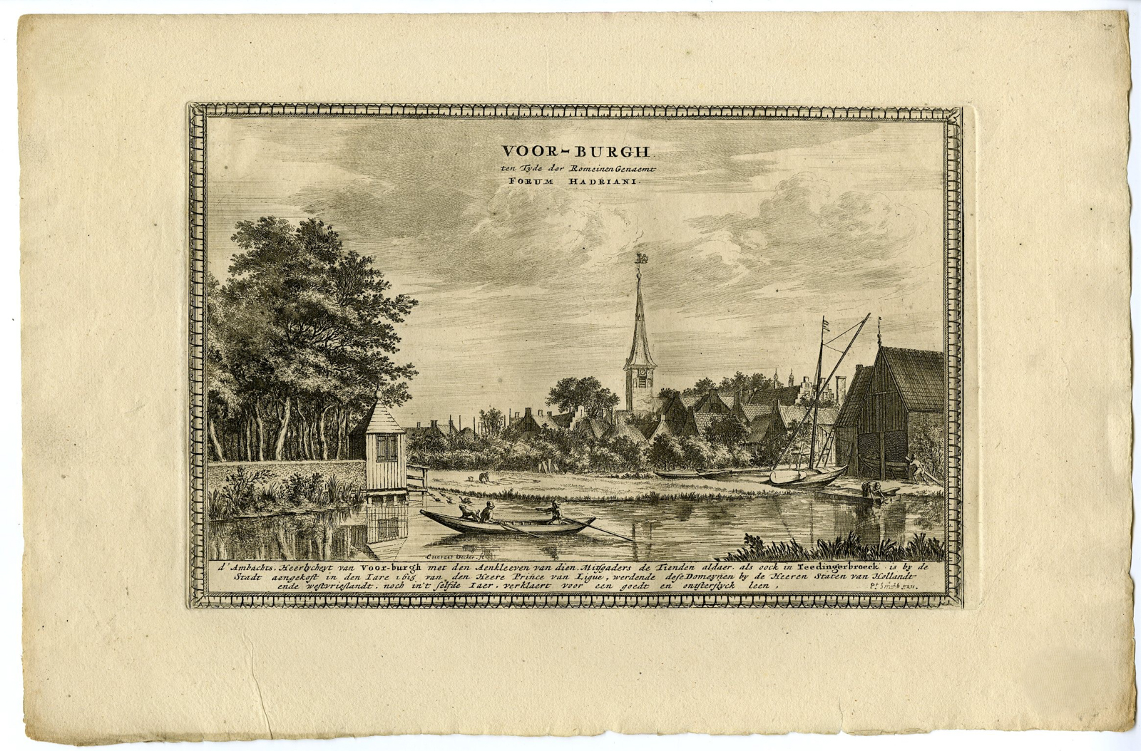 , Antique Print-VOORBURG-FORUM-HADRIANI-Decker-1678-1703, Pictura Antique Prints