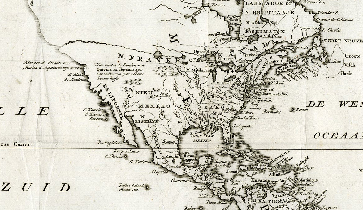 , Antique Map-WESTINDIES-AMERICA-Tirion-1754, Pictura Antique Prints