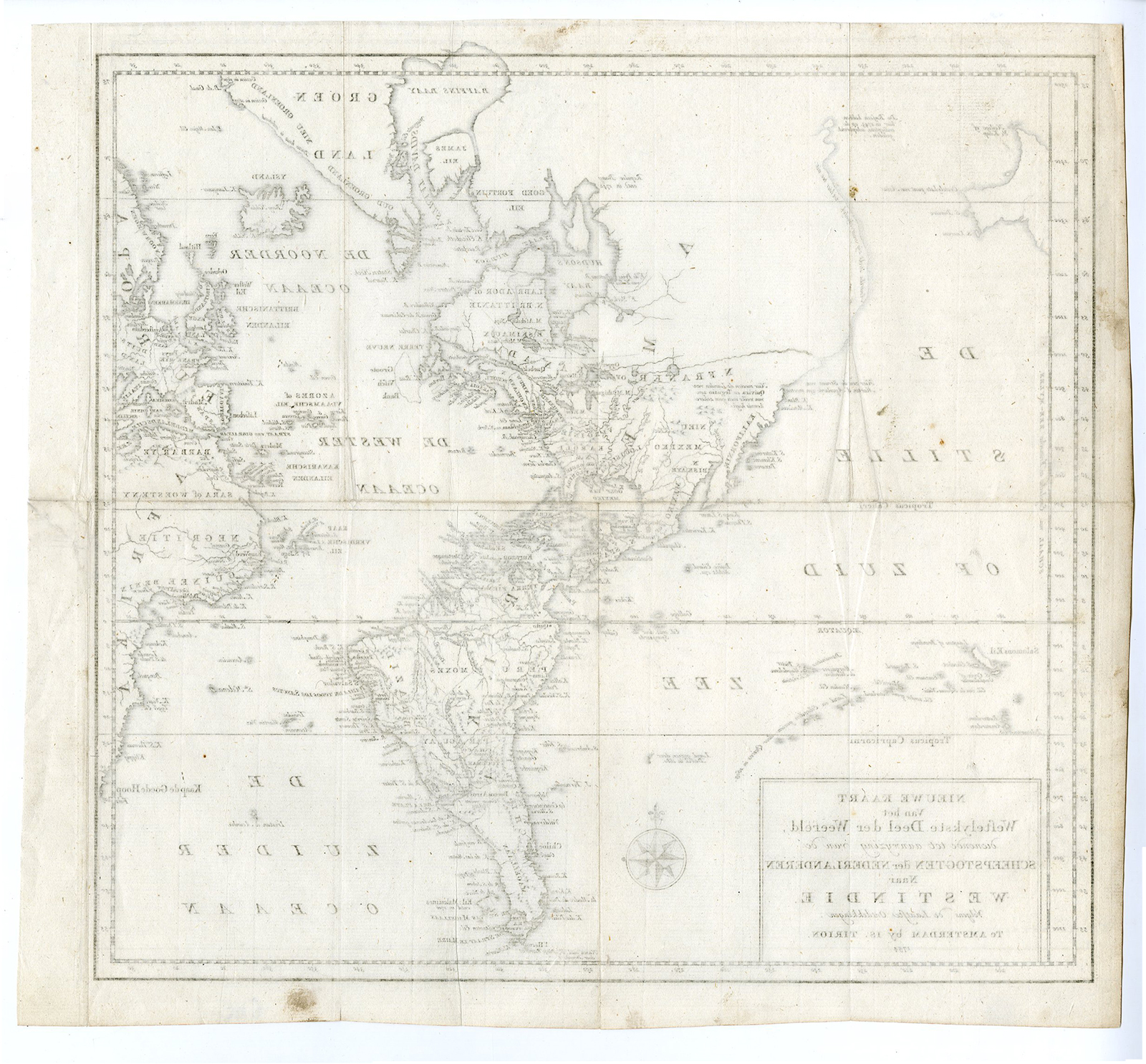 , Antique Map-WESTINDIES-AMERICA-Tirion-1754, Pictura Antique Prints