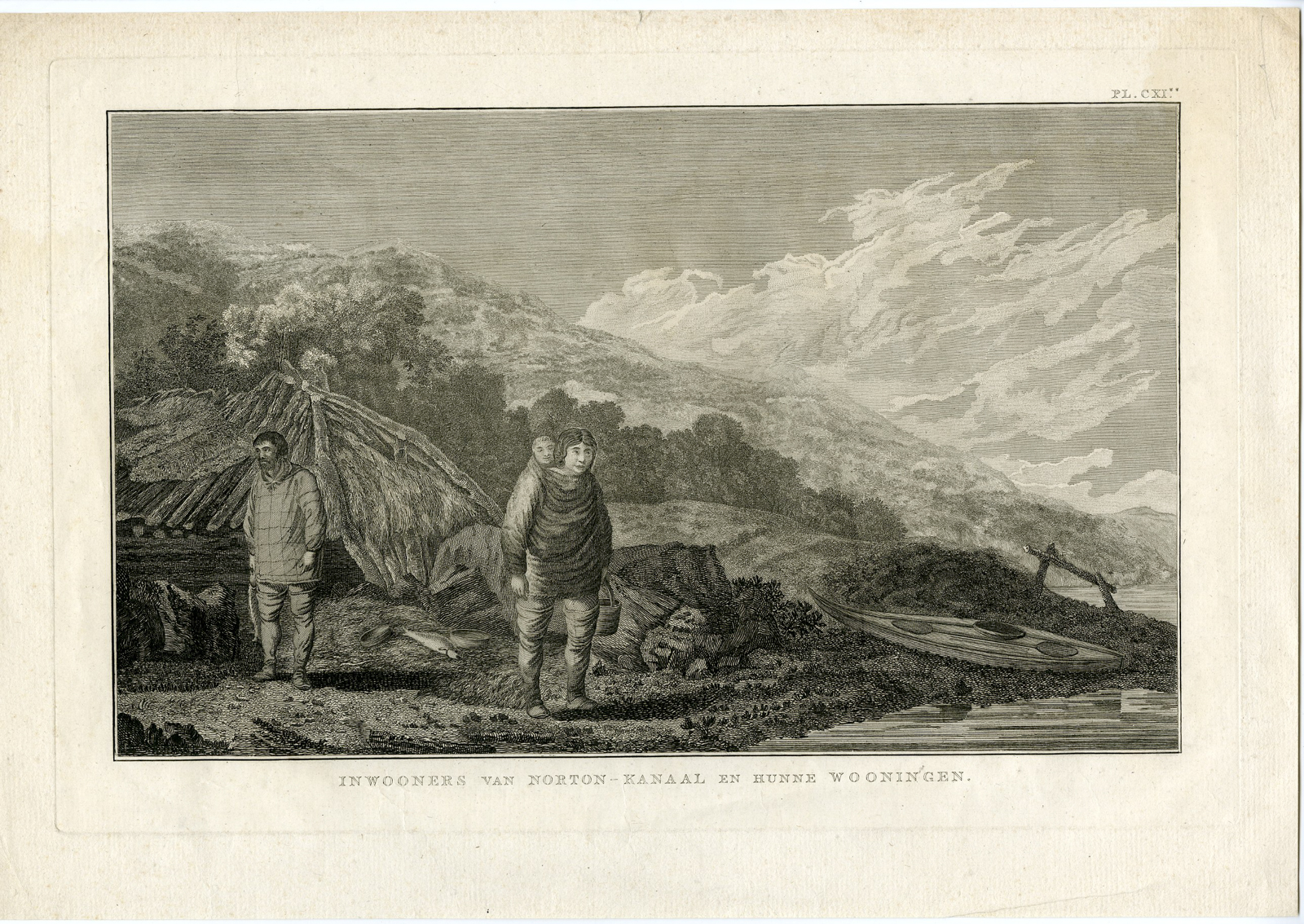 , Antique Print-NORTON-SOUND-INHABITANTS-ALASKA-Klauber-Cook-1795, Pictura Antique Prints