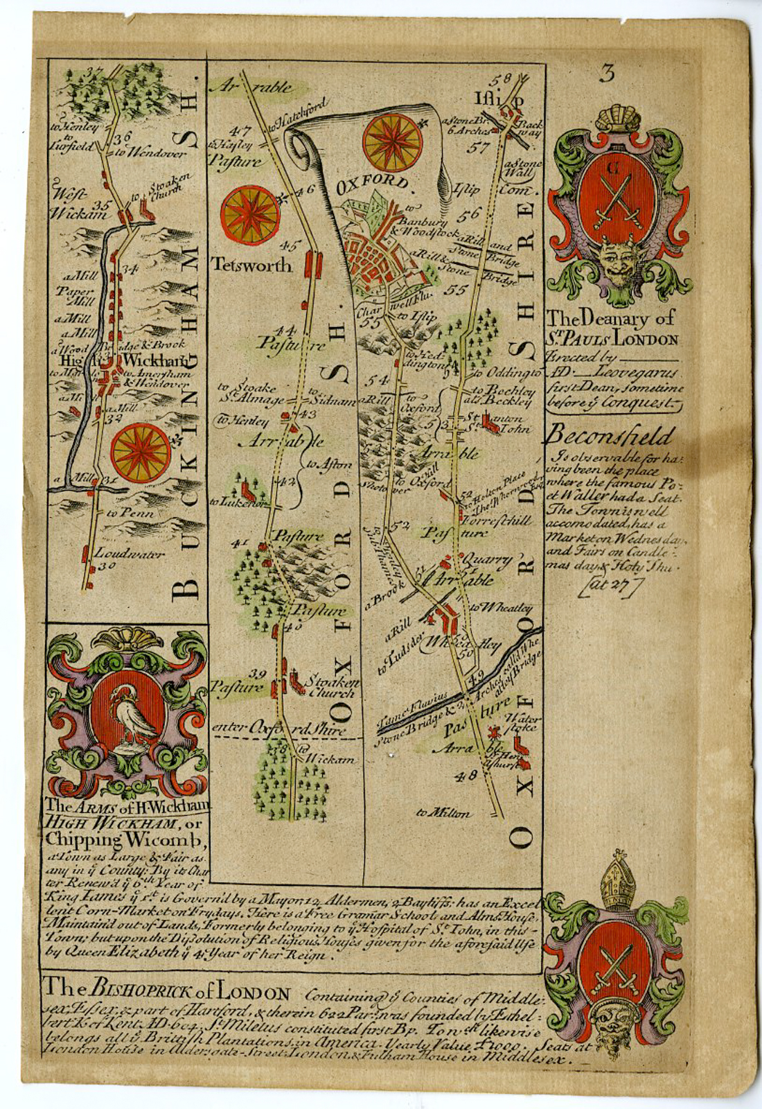 Pictura 06512 416x605 Antique Map-HIGH-WYCOMBE-BROADWAY-ROAD-MAP-Bowen-Owen-c.1720