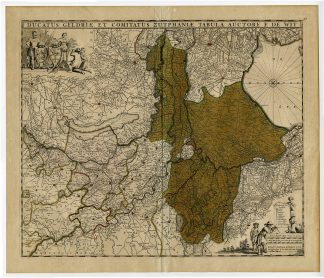 Antique Map-GELDRIAE-ZUTPHANIAE-GELDERLAND-ZUTPHEN-De Wit-1690