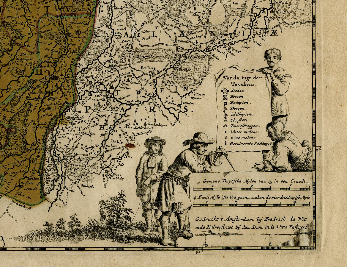 , Antique Map-GELDRIAE-ZUTPHANIAE-GELDERLAND-ZUTPHEN-De Wit-1690, Pictura Antique Prints